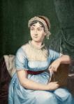 Jane Austen (1775-1817) illustration from 'Little Journeys to the Homes of Famous Women', published 1897 (engraving) (later colouration)