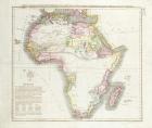 Map of Africa, 1821 (colour litho)