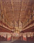 Queen Victoria in the House of Lords (colour engraving)