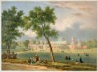 The Peter the Great Palace in Moscow, printed by Edouard Jean-Marie Hostein (1804-89), published by Lemercier, Paris, 1840s (colour litho)