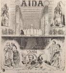 Poster advertising a performance of 'Aida' by Verdi, 1872 (engraving)