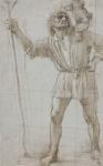 St. Christopher with the Infant Jesus, c. 1490 (Silverpoint, heightened with white, on light grey prepared paper)