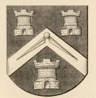 Coat of arms of Masons' Company, from 'The History of Freemasonry, volume II', published by Thomas C. Jack, London, 1883 (litho)