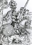 St. George on Horseback, 1507 (woodcut) (b/w photo)