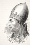 Pope Adrian IV, from 'The National and Domestic History of England' by William Aubrey, published in London, c.1890 (engraving)