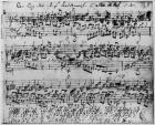 Orgelbuchlein (Collection of Organ Pieces), Choral, 1713-17 (pen & ink on paper)