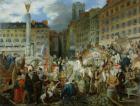 The Duke of Orleans Crossing the Place du Chatelet on 31st July 1830 (oil on canvas)