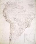 Outlines of the Physical and Political divisions of South America, 1810 (litho)