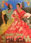 Poster advertising Grandes Fiestas de Malaga 1933.