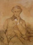 Portrait of Henri Reber (1807-80) (pencil & white chalk on paper)