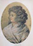 Portrait of Jeanne-Marie Roland de la Platiere (nee Philippon) (1754-93) at the Conciergerie, 1793 (pencil on paper)
