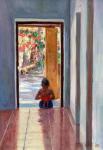 Through the Doorway, 2005 (oil on canvas)