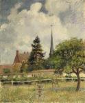 The Church at Eragny, 1884 (oil on canvas)