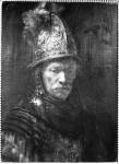 Portrait of a Man with a Golden Helmet, 1648 (oil on canvas) (b/w photo)