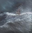 Beagle in a storm off Cape Horn (2) Dec.24th1832, 2014, (Oil On Canvas)