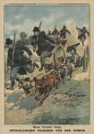 In the Belgian army, machine guns pulled by dogs, front cover illustration from 'Le Petit Journal', supplement illustre, 8th June 1913 (colour litho)