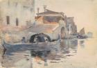 Canal Scene, Ponte Panada, Fondamenta Nuove, Venice, c.1880-82 (w/c over pencil on paper)