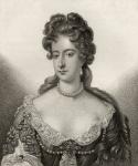 Queen Mary II, engraved by Bocquet, illustration from 'A catalogue of Royal and Noble Authors', published in 1806 (litho)