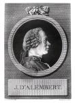 Jean le Rond d'Alembert (1717-1783) (engraving) (b/w photo)