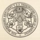 Seal of the Masons of Hamburg, from 'The History of Freemasonry, volume III', published by Thomas C. Jack, London, 1883 (litho)