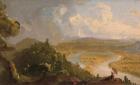 Sketch for View from Mount Holyoke, Northampton, Massachusetts, after a Thunderstorm (The Oxbow), 1836 (oil and pencil on composition board)