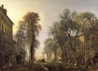 Boulevard Poissonniere in 1834 (oil on canvas)
