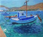 The harbour, Tinos, (oil on canvas) 2012