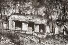 The facade of the palace at Palenque, southern Mexico (engraving)