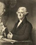 Thomas Jefferson, from a 19th century engraving (litho)