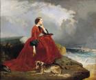 Empress Eugenie (1826-1920) at Biarritz, 1858 (oil on canvas)