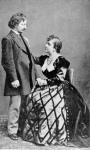 Algernon Charles Swinburne and Adah Menken (b/w photo)