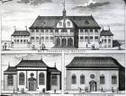Portuguese Church and Town Hall in Batavia, 19th Century, (engraving)