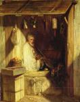 Turkish Merchant Smoking in his Shop, 1844 (oil on canvas)