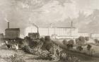 Swainson Birley & Co. factory near Preston, Lancashire, engraved by James Tingle (fl.1830-60) c.1833 (litho)