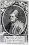 Marsilio Ficino (engraving) (b/w photo)