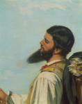 La Rencontre ou Bonjour M.Courbet, (detail of head and shoulders)