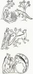 Legend of the priest and people changed into were-wolves, from 'A Short History of the English People' by J. R. Green, published 1893 (litho)