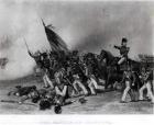 The Battle of Chippewa, General Scott Ordering the Charge of McNeil's Battalion, 5th July 1814, engraved by Johnson, Fry & Co. (engraving) (b&w photo)
