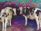 Sheltering cows, 2011, (coloured pencil on paper)