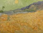 Wheatfield with Reaper, 1889 (oil on canvas)