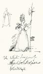 George Cruikshank, 1792  1878. British caricaturist and book illustrator. A sketch by Cruikshank of Queen Victoria as "The White Sergeant Halbertdiers". From The Strand Magazine published 1897.