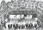 A Jousting Scene (engraving) (b/w photo)