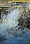 Winter Reeds on Reflection, 2013, (oil on board)