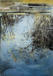 Winter Reeds on Reflection, 2013, (oil on board)