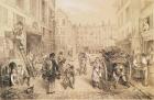 Scenes and Morals of Paris, from 'Paris qui s'eveille', printed by Lemercier, Paris (litho)