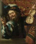 The Merry Fiddler, 1623 (oil on canvas)