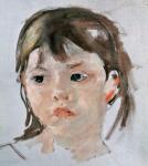 Head of a Young Girl (oil on canvas)