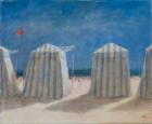 Beach Tents, Brittany, 2012 (acrylic on canvas)