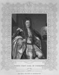 Portrait of Sydney, First Earl of Godolphin (engraving) (b/w photo)