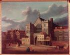 Westminster Hall and New Palace Yard (oil on canvas)